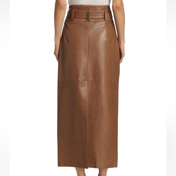Brunello Cucinelli Leather Maxi Skirt - Picture 6 of 13